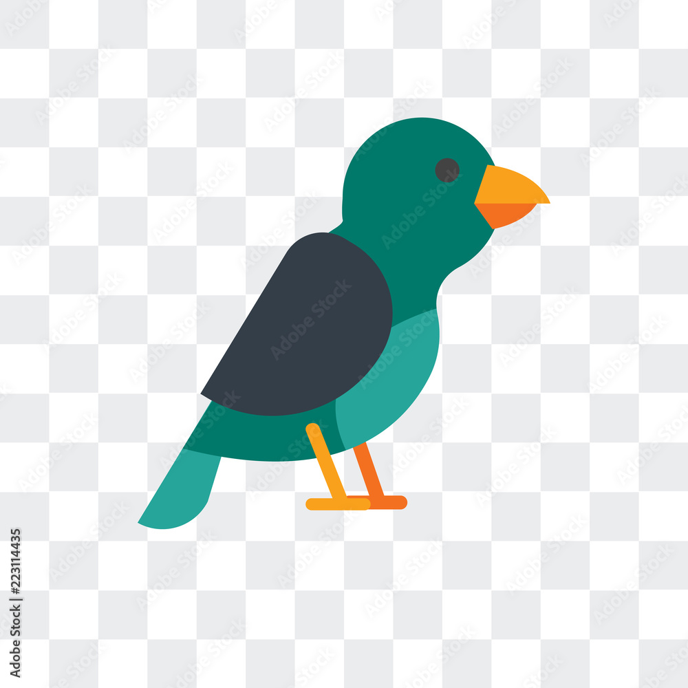 Poster bird icon isolated on transparent background. modern and editable bird icon. simple icons vector ill