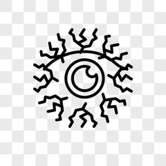 eyes vector icon isolated on transparent background, eyes logo design