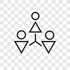 Teamwork vector icon isolated on transparent background, Teamwork logo design