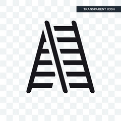 Double Ladder vector icon isolated on transparent background, Double Ladder logo design