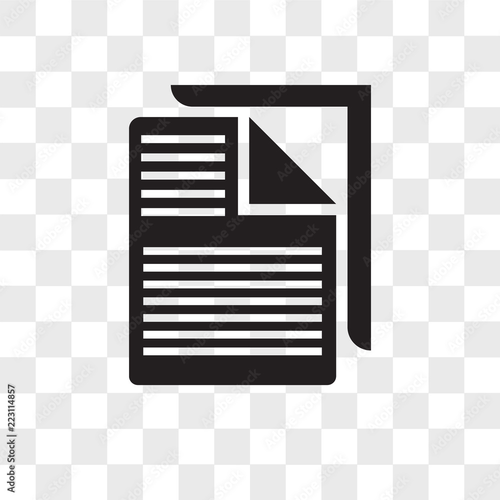 Poster document vector icon isolated on transparent background, document logo design