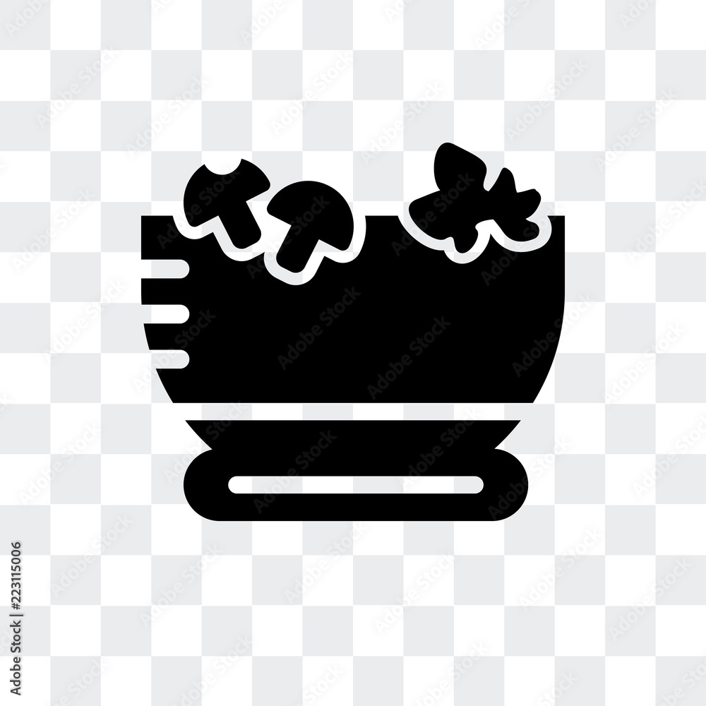 Poster salad icon isolated on transparent background. modern and editable salad icon. simple icons vector i