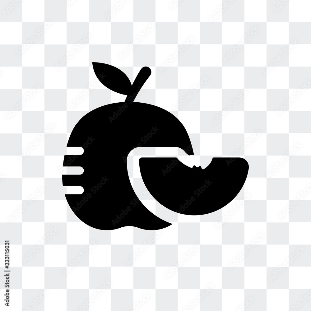 Poster apple icon isolated on transparent background. modern and editable apple icon. simple icons vector i