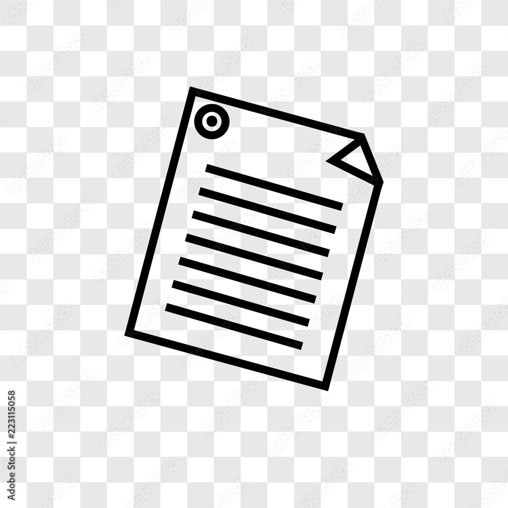 Poster document vector icon isolated on transparent background, document logo design