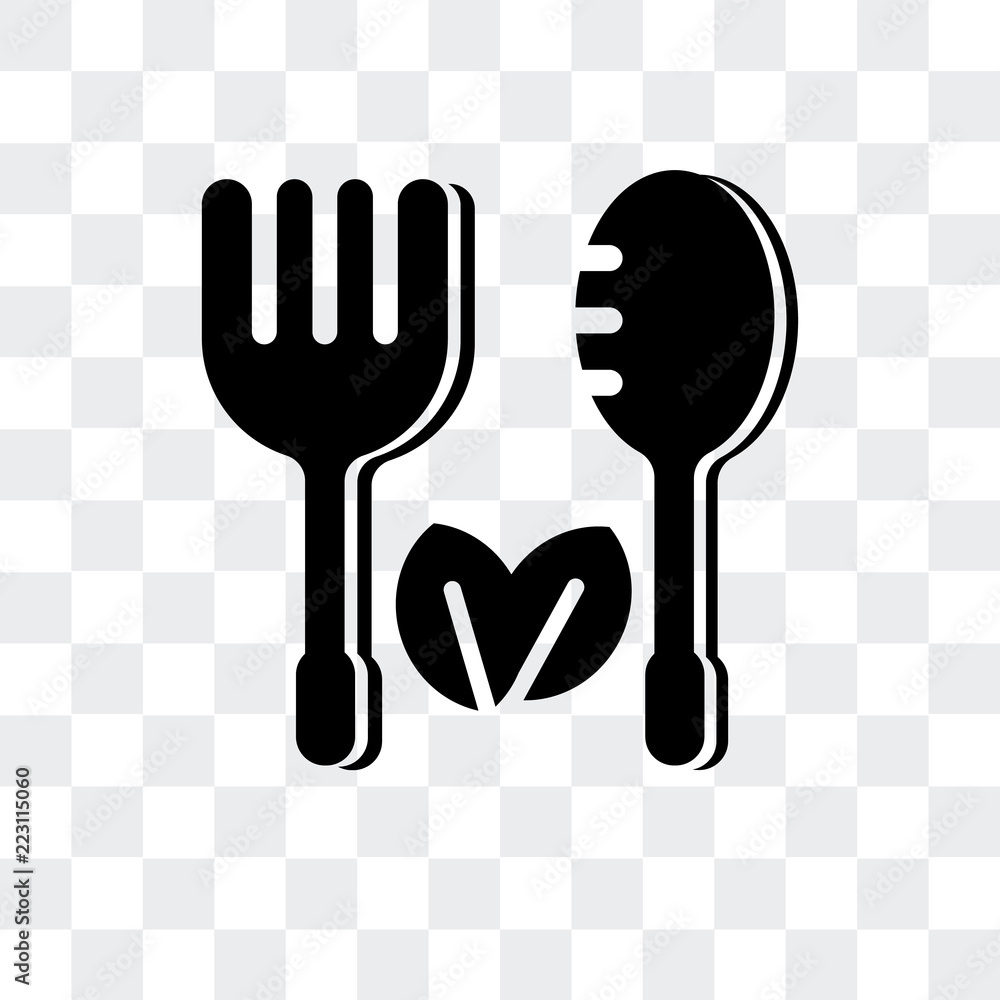 Poster salad icon isolated on transparent background. modern and editable salad icon. simple icons vector i