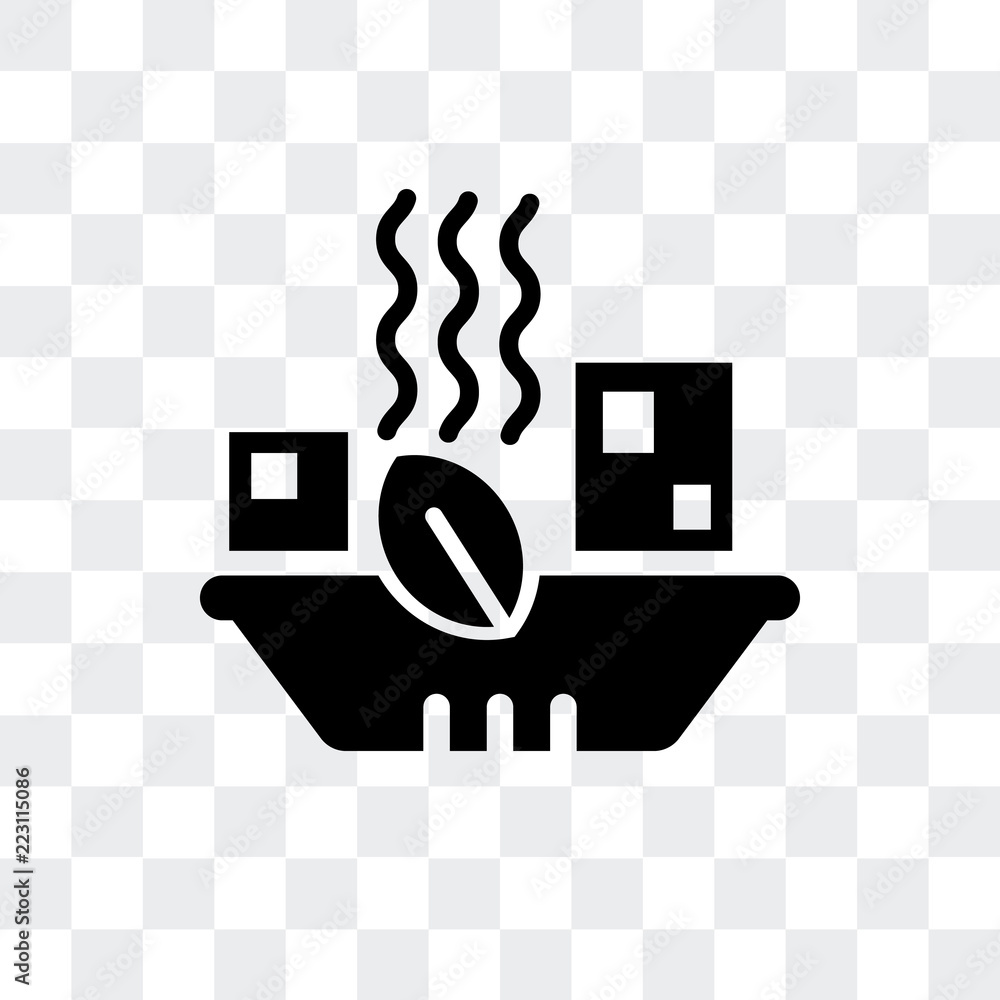 Poster tofu icon isolated on transparent background. modern and editable tofu icon. simple icons vector ill