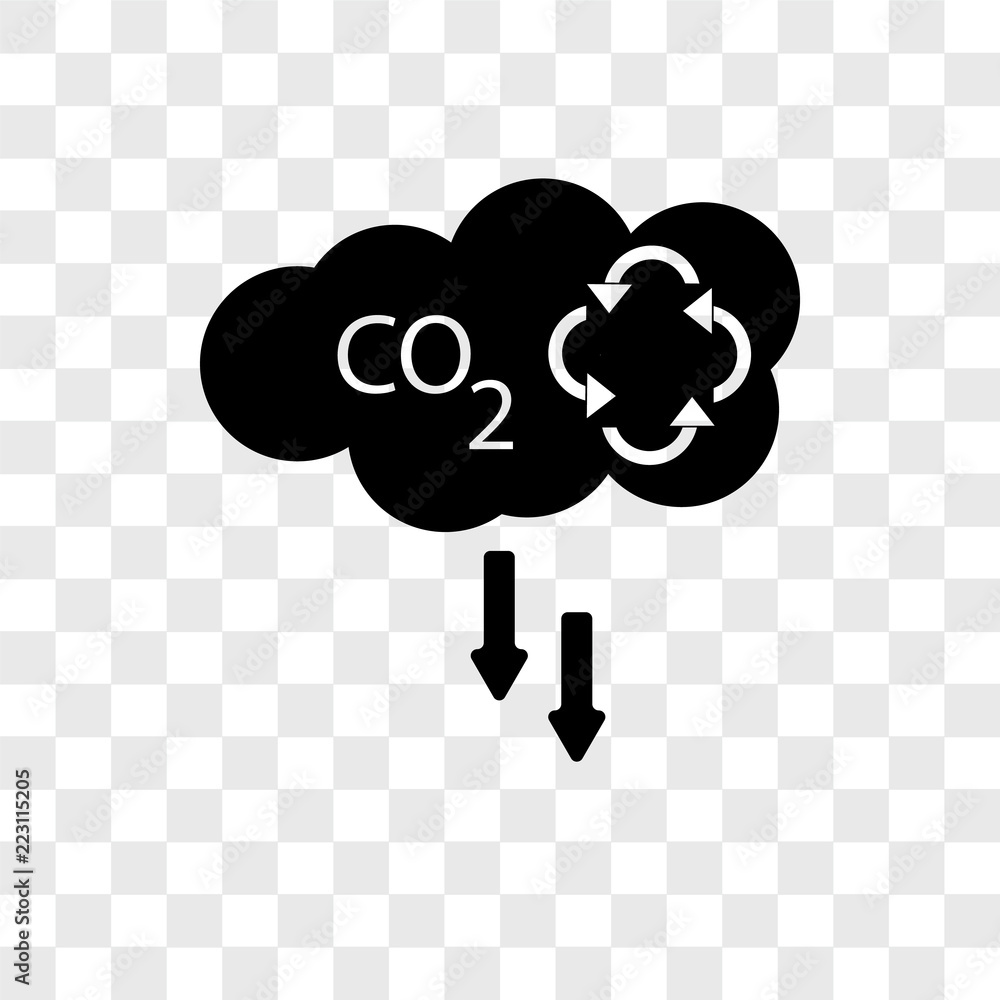 Poster co2 icons isolated on transparent background. modern and editable co2 icon. simple icon vector illus