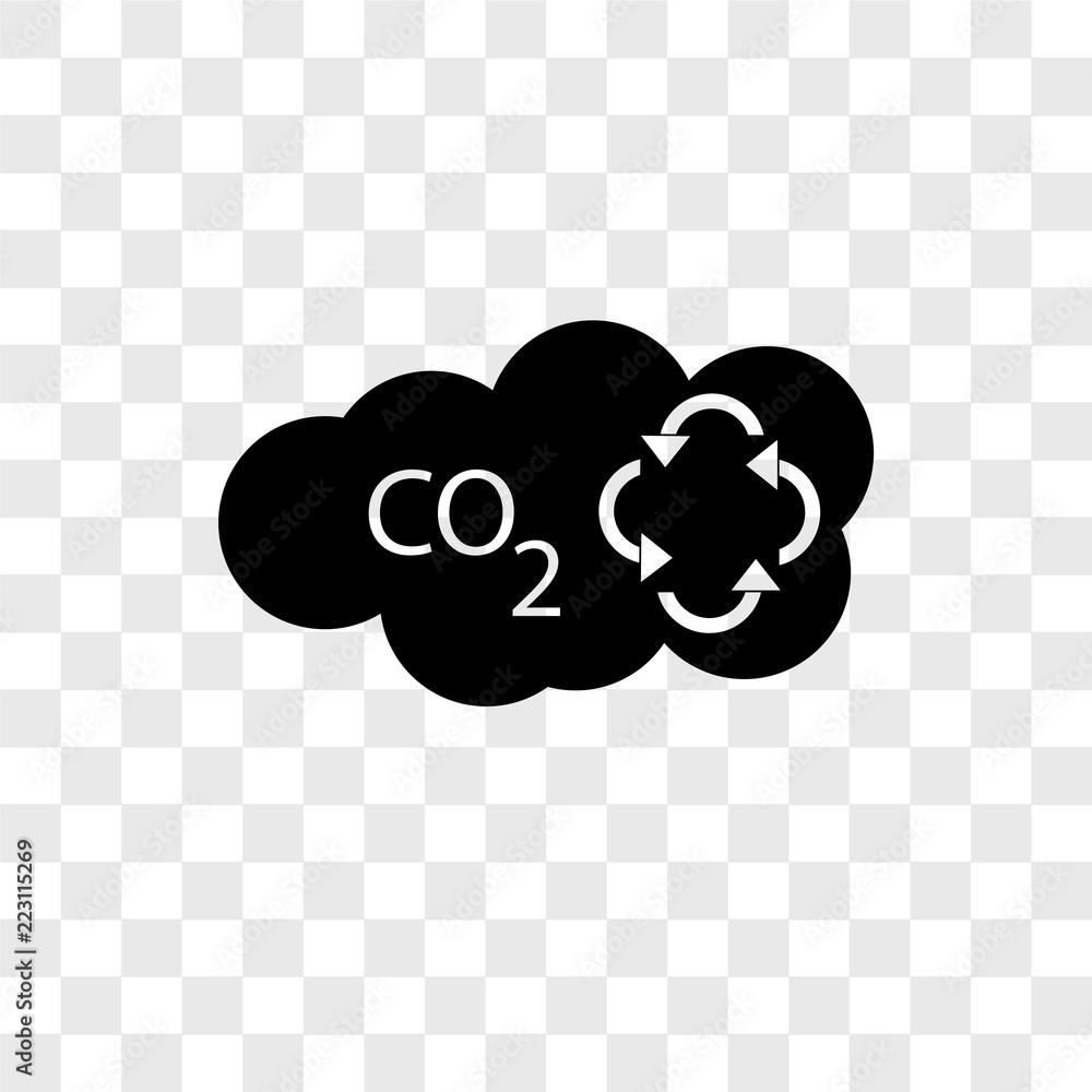 Poster co2 icons isolated on transparent background. modern and editable co2 icon. simple icon vector illus