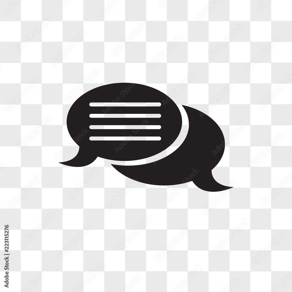 Poster message vector icon isolated on transparent background, message logo design