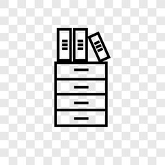Archives vector icon isolated on transparent background, Archives logo design