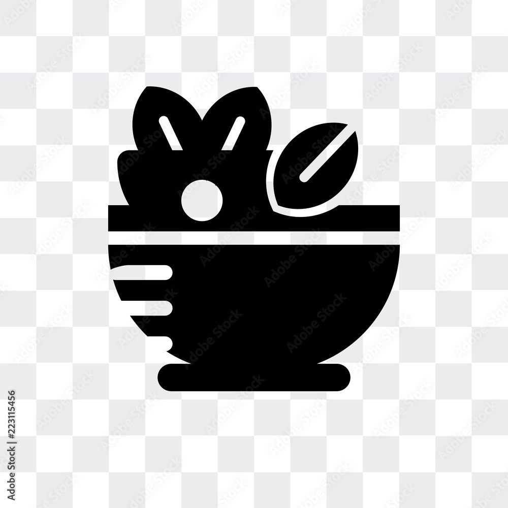 Poster salad icon isolated on transparent background. modern and editable salad icon. simple icons vector i