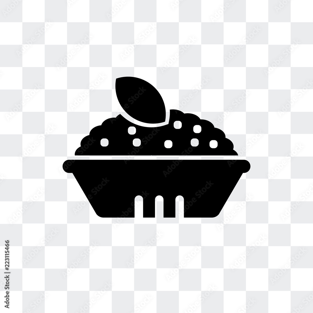 Poster rice icon isolated on transparent background. modern and editable rice icon. simple icons vector ill