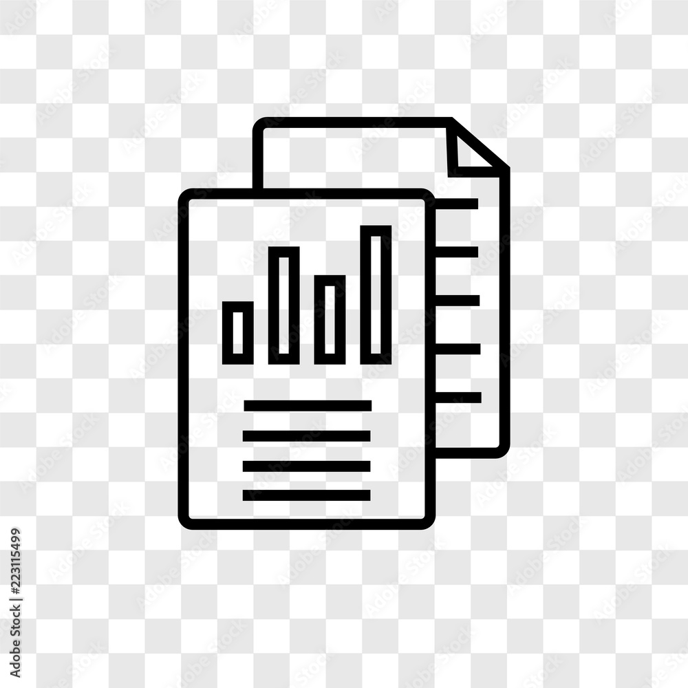 Poster analytics vector icon isolated on transparent background, analytics logo design