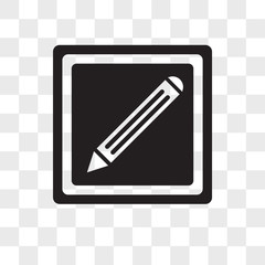 Pen vector icon isolated on transparent background, Pen logo design