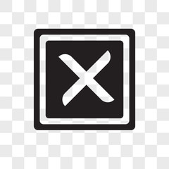 Wrong vector icon isolated on transparent background, Wrong logo design