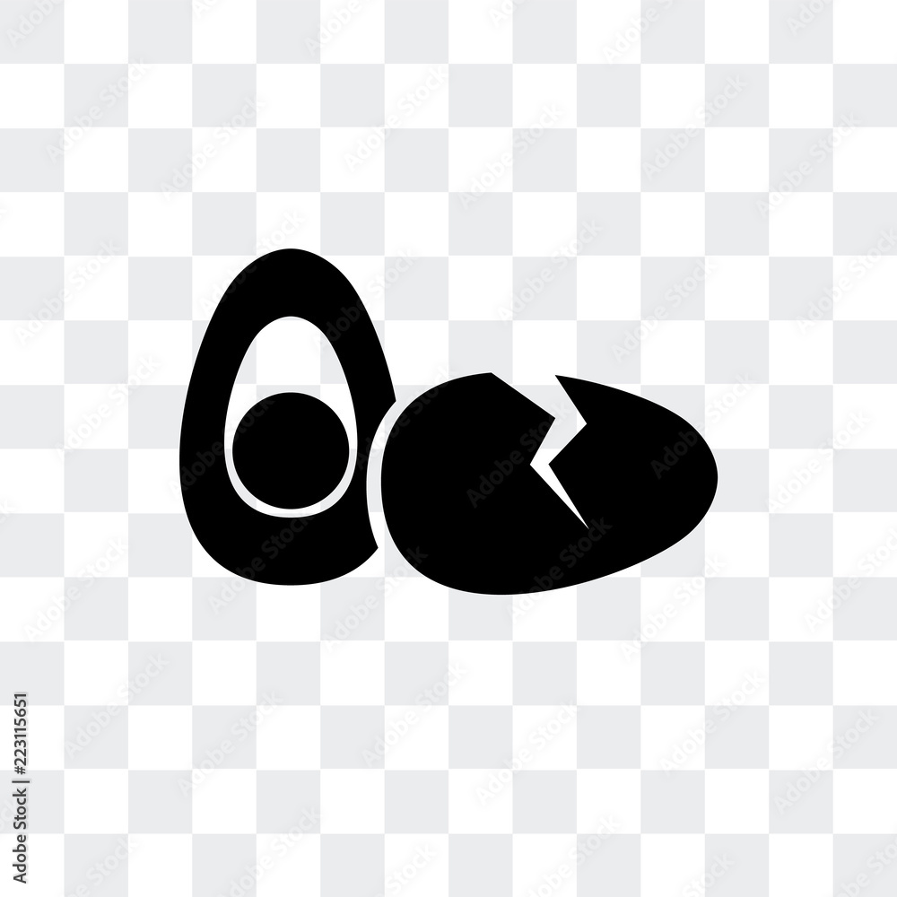 Poster egg icon isolated on transparent background. modern and editable egg icon. simple icons vector illus