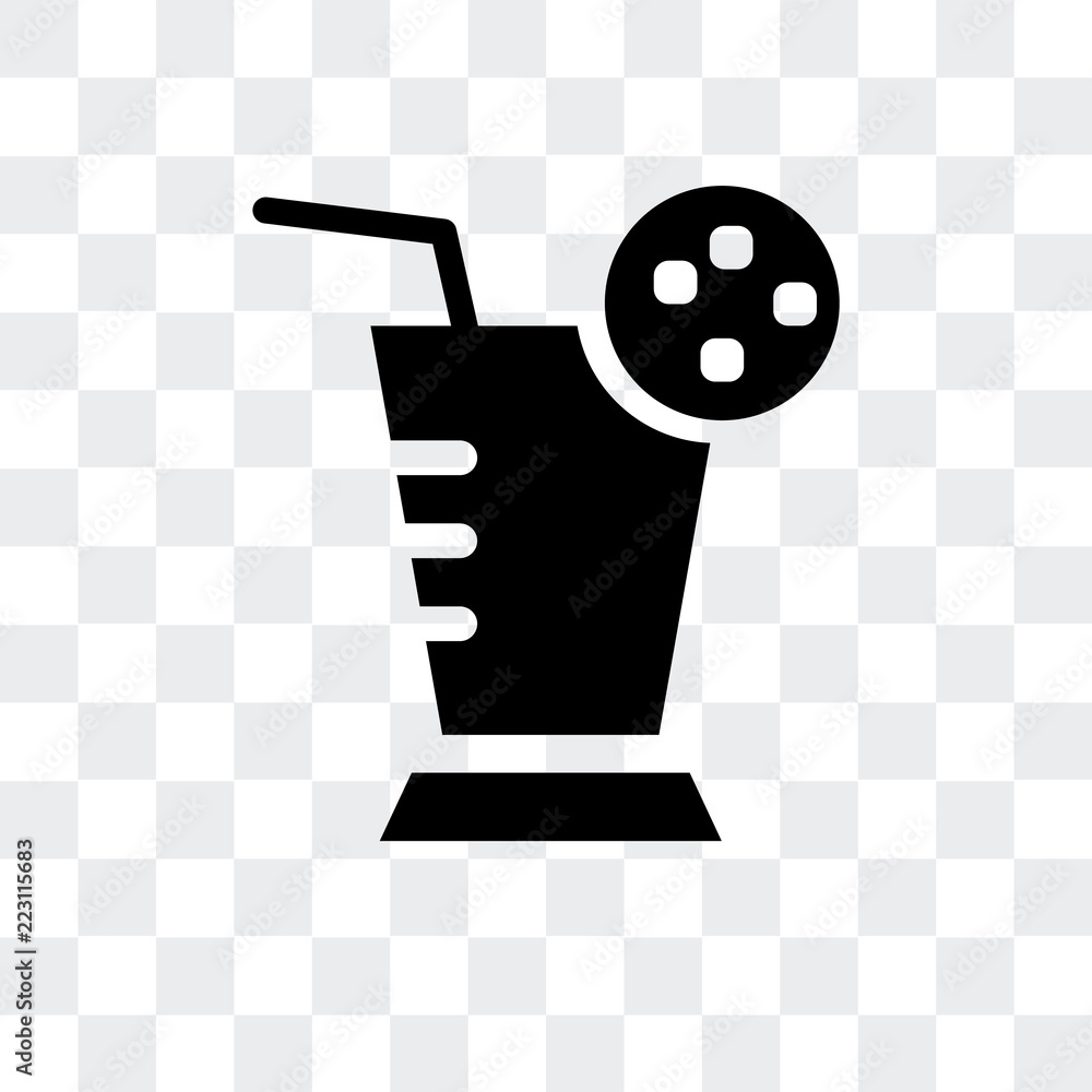 Poster juice icon isolated on transparent background. modern and editable juice icon. simple icons vector i