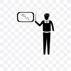 measuring success icon isolated on transparent background. Simple and editable measuring success icons. Modern icon vector illustration.