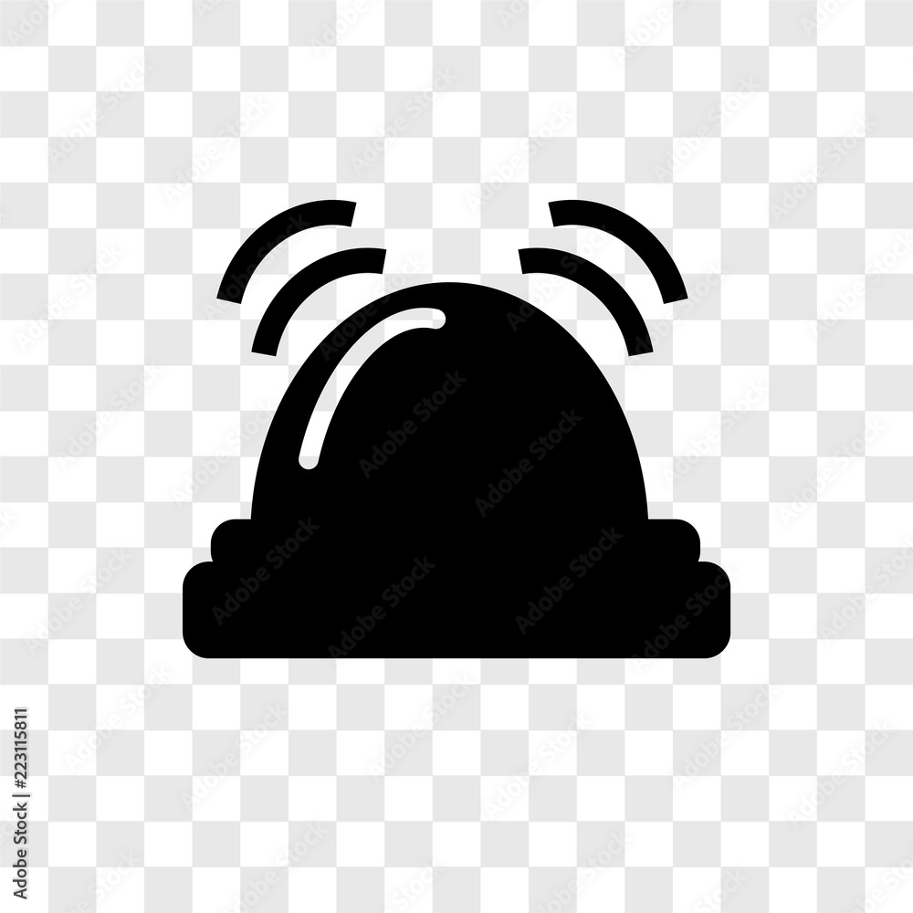 Poster warning vector icon isolated on transparent background, warning logo design