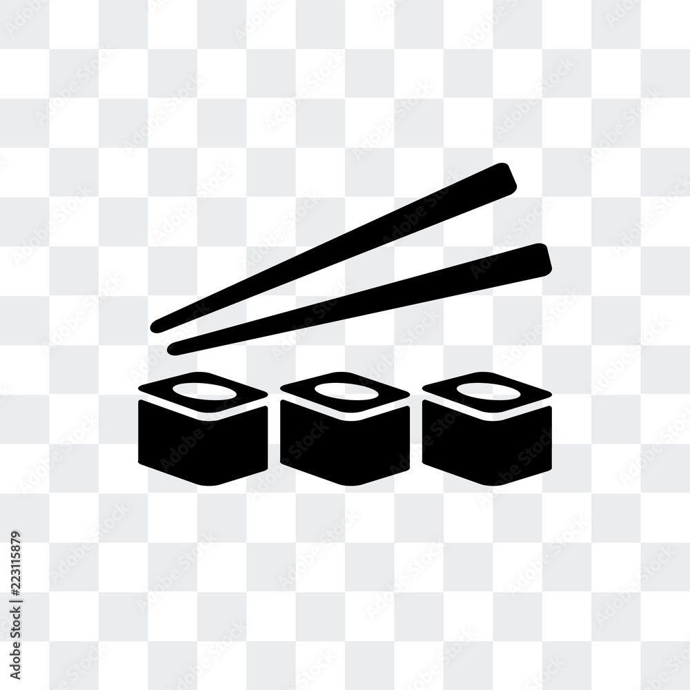 Poster sushi icon isolated on transparent background. modern and editable sushi icon. simple icons vector i