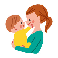 赤ちゃん　抱っこ　イラスト