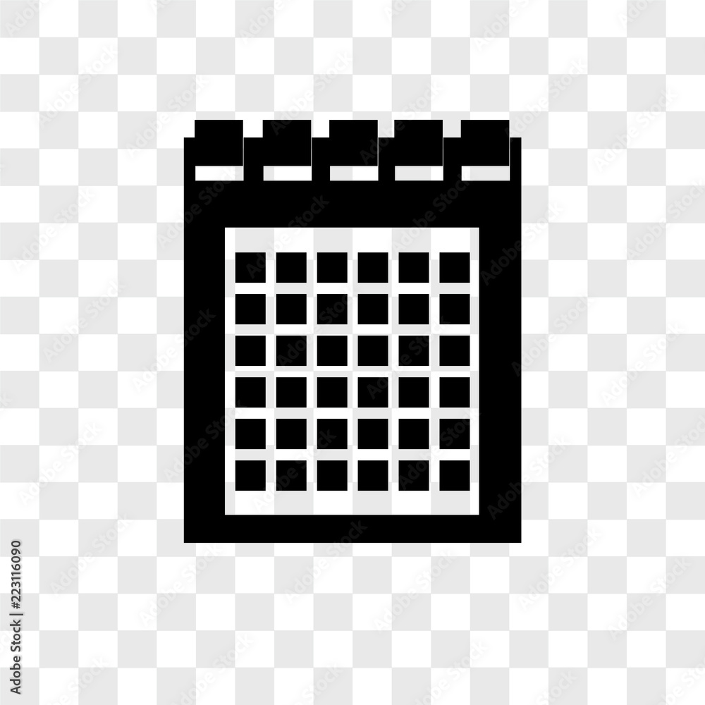 Poster calendar icons isolated on transparent background. modern and editable calendar icon. simple icon ve
