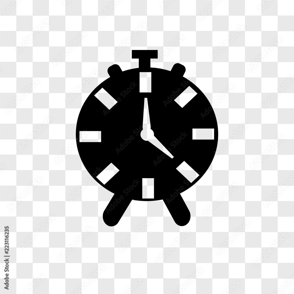 Poster alarm icons isolated on transparent background. modern and editable alarm icon. simple icon vector i