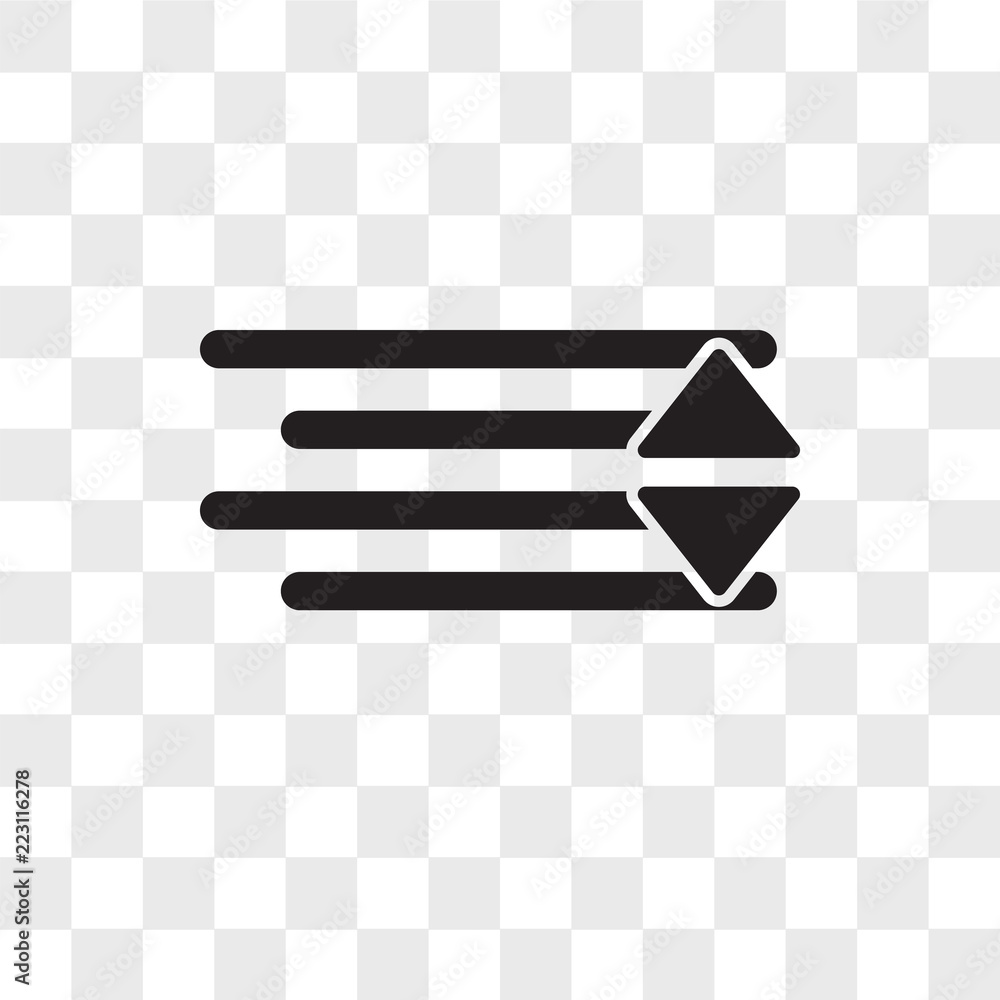 Poster sort down vector icon isolated on transparent background, sort down logo design