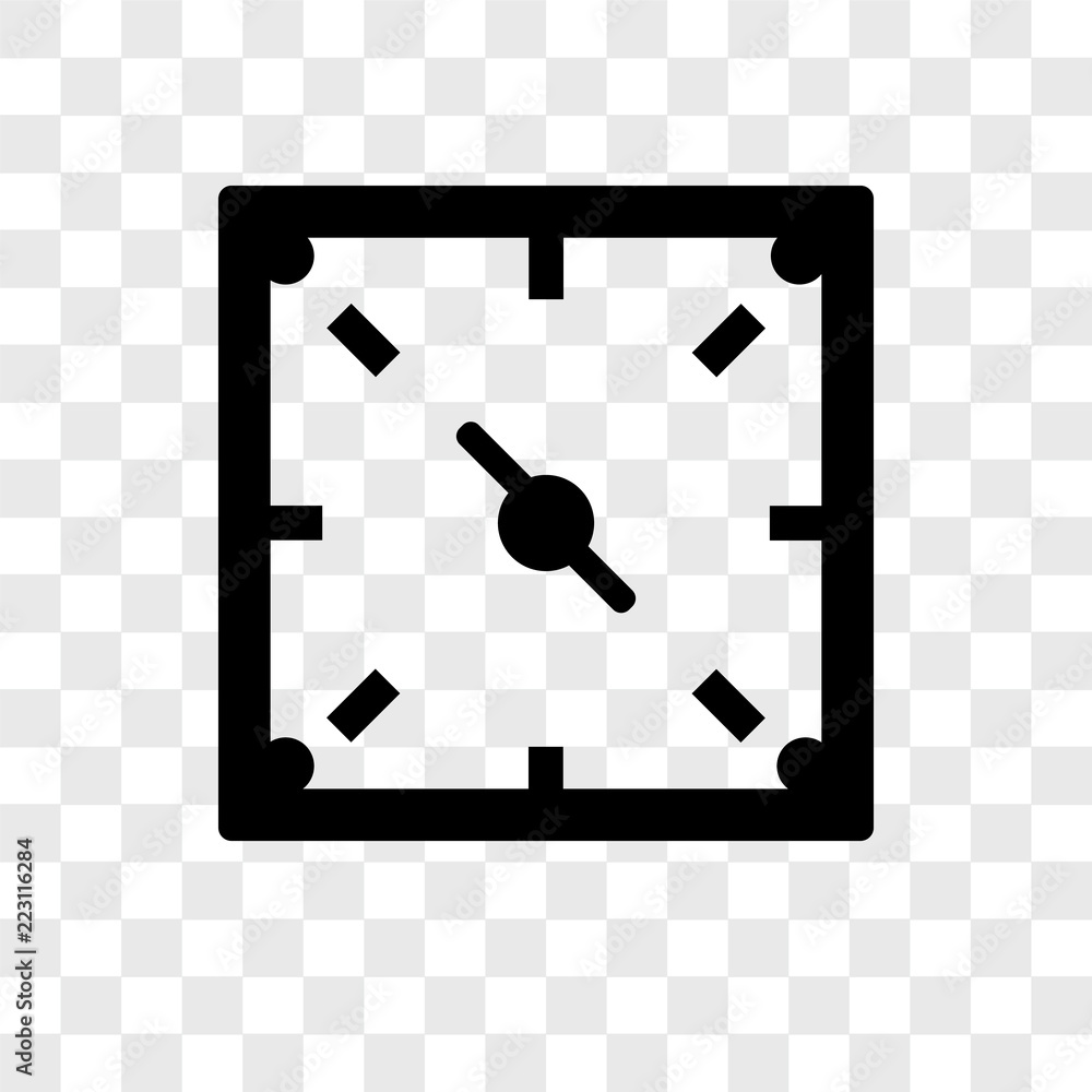 Poster time icons isolated on transparent background. modern and editable time icon. simple icon vector ill