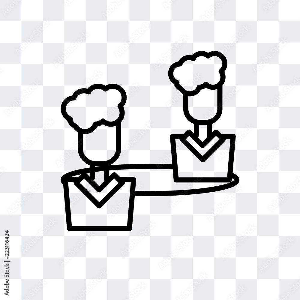 Poster workers icon isolated on transparent background. modern and editable workers icon. simple icons vect