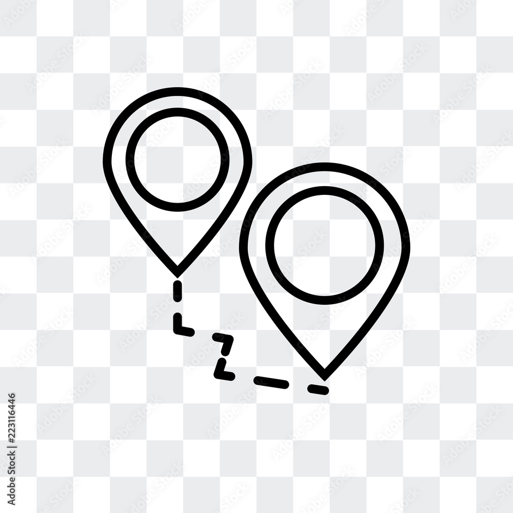 Poster destination icon isolated on transparent background. modern and editable destination icon. simple ic