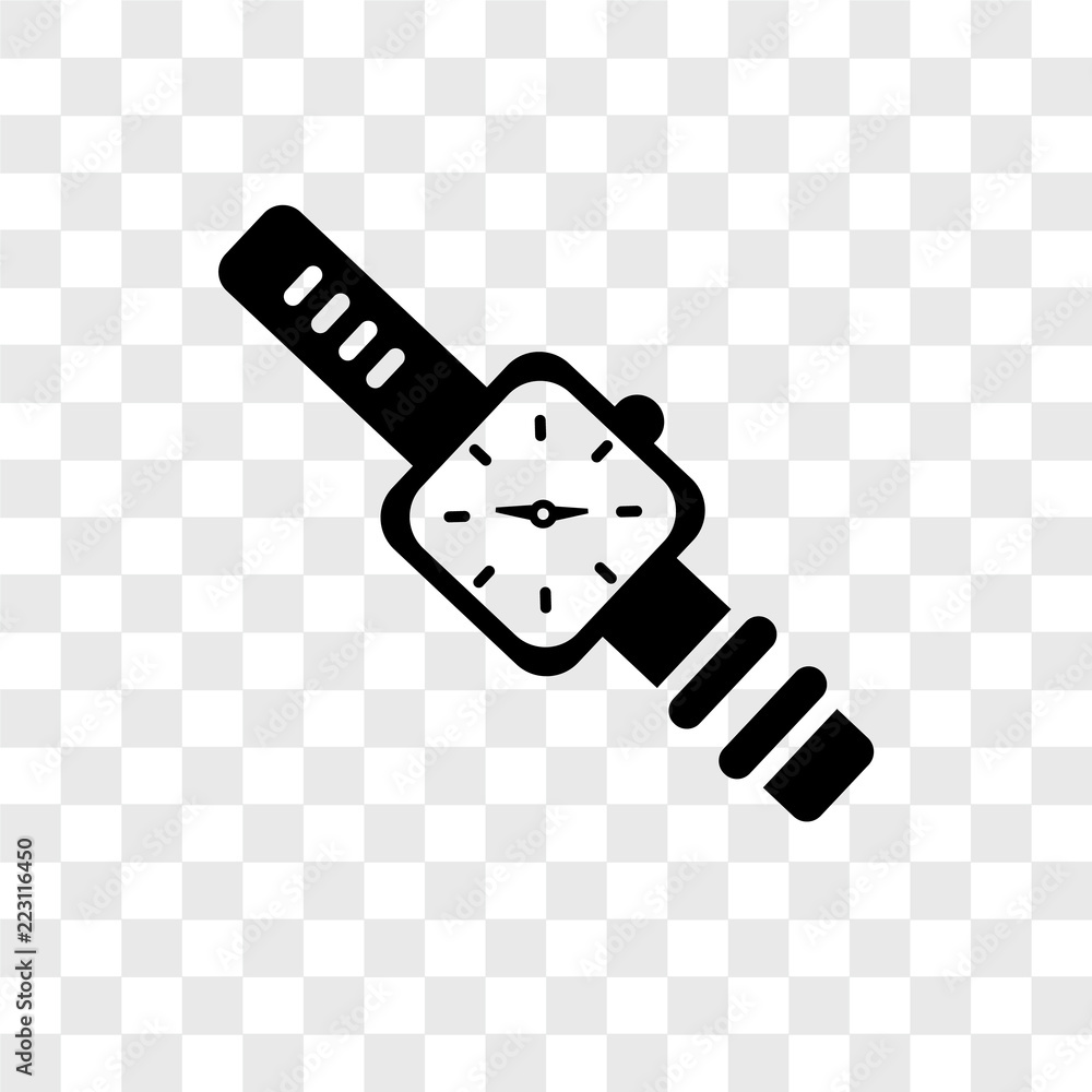 Poster watch icons isolated on transparent background. modern and editable watch icon. simple icon vector i