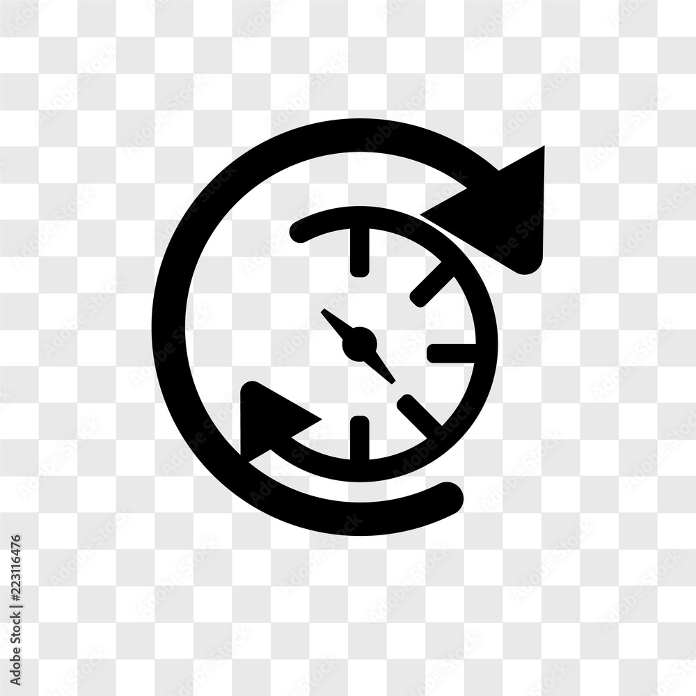 Poster anti clockwise icons isolated on transparent background. modern and editable anti clockwise icon. si
