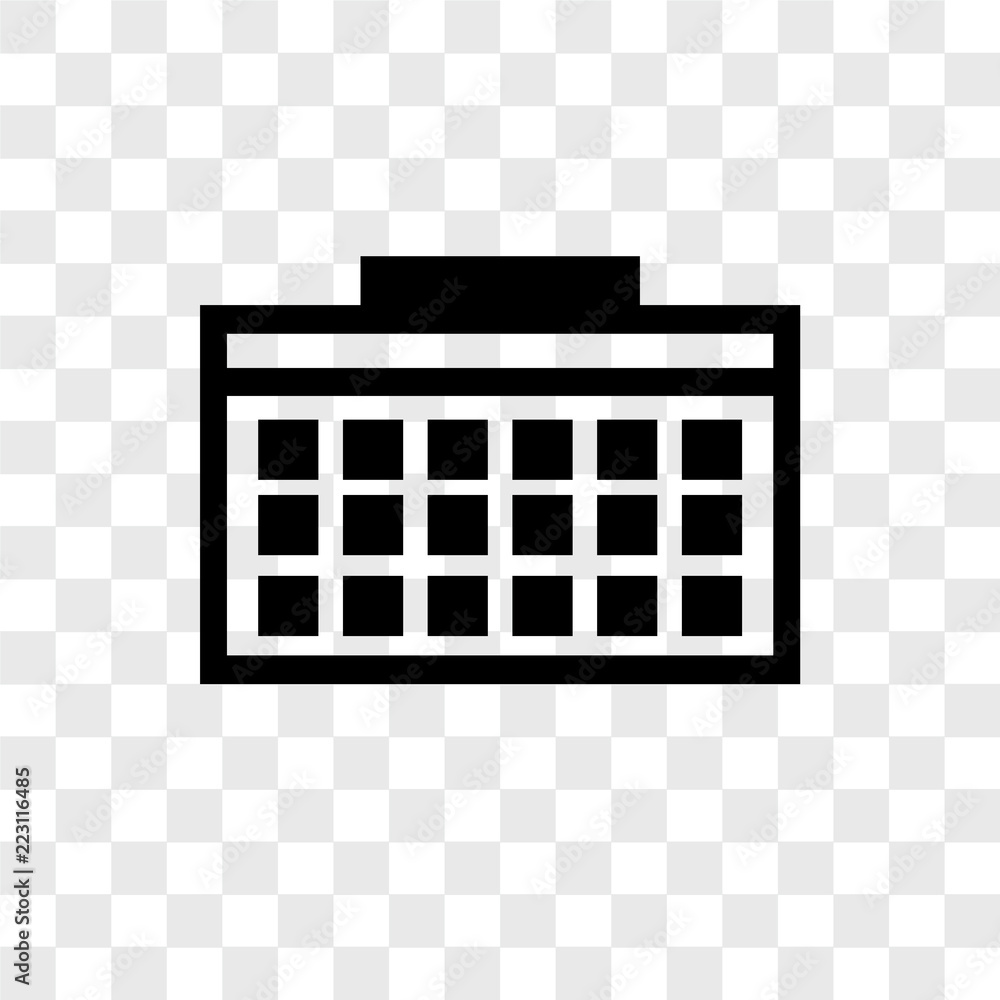 Poster calendar icons isolated on transparent background. modern and editable calendar icon. simple icon ve
