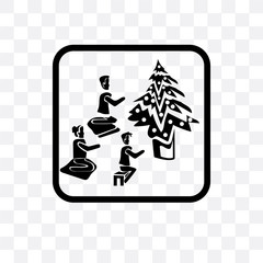 christmas tree icon isolated on transparent background. Simple and editable christmas tree icons. Modern icon vector illustration.