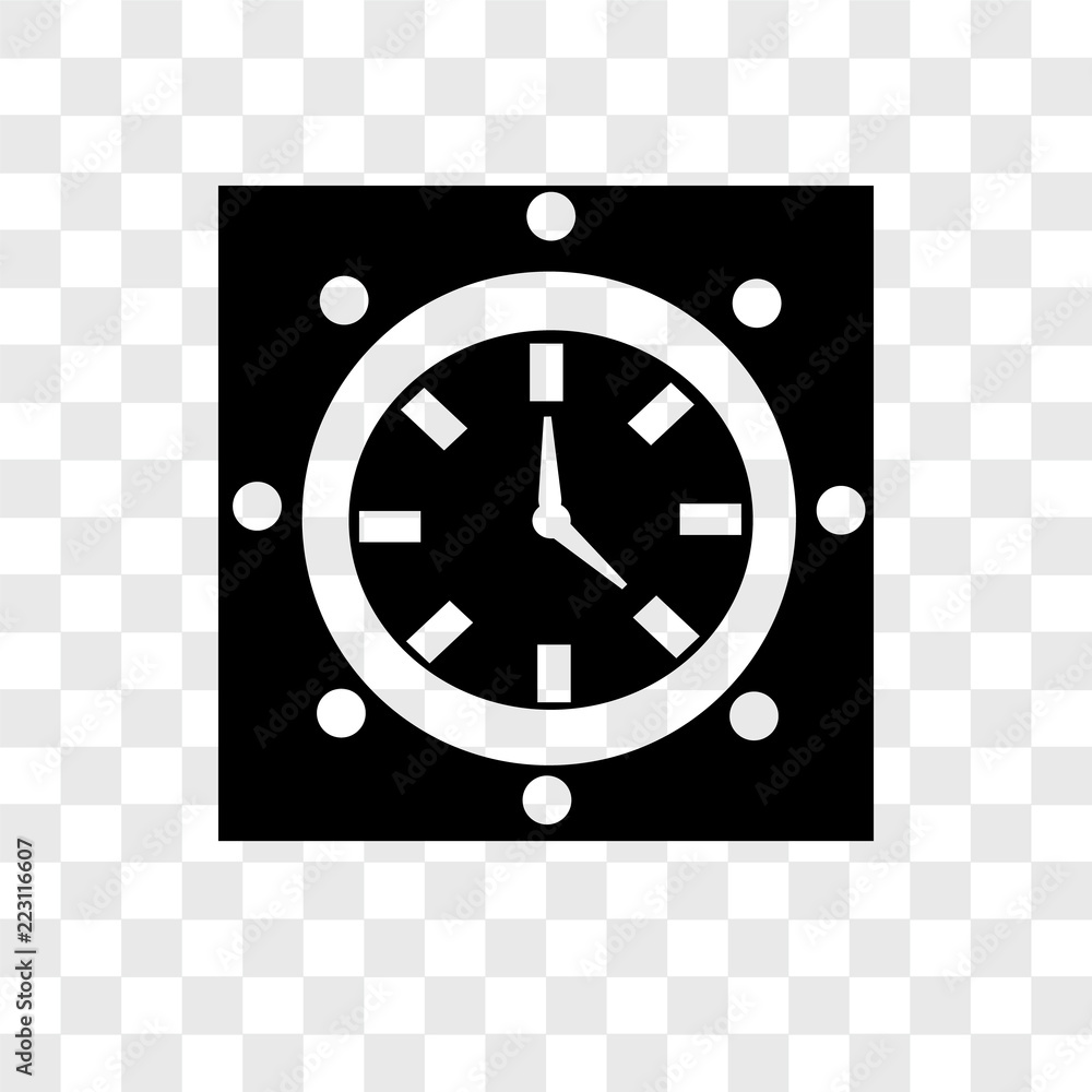 Poster clock icons isolated on transparent background. modern and editable clock icon. simple icon vector i