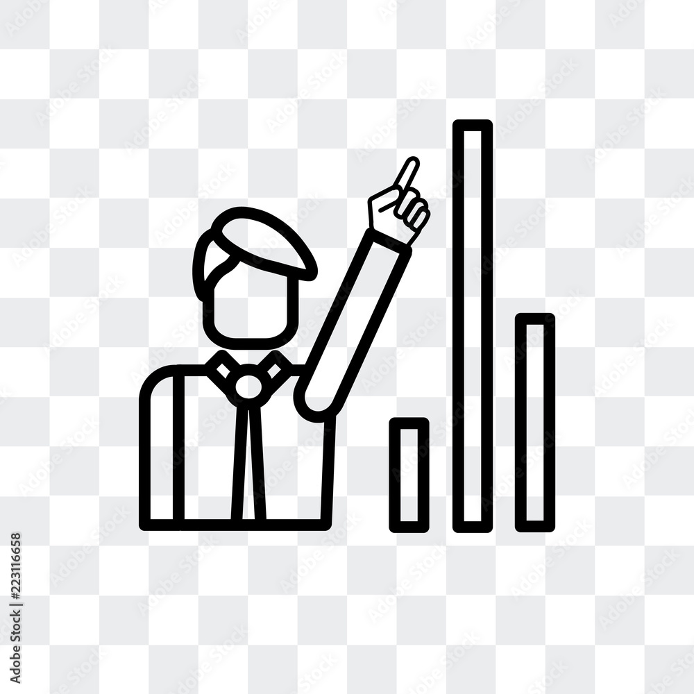 Poster growth icon isolated on transparent background. modern and editable growth icon. simple icons vector