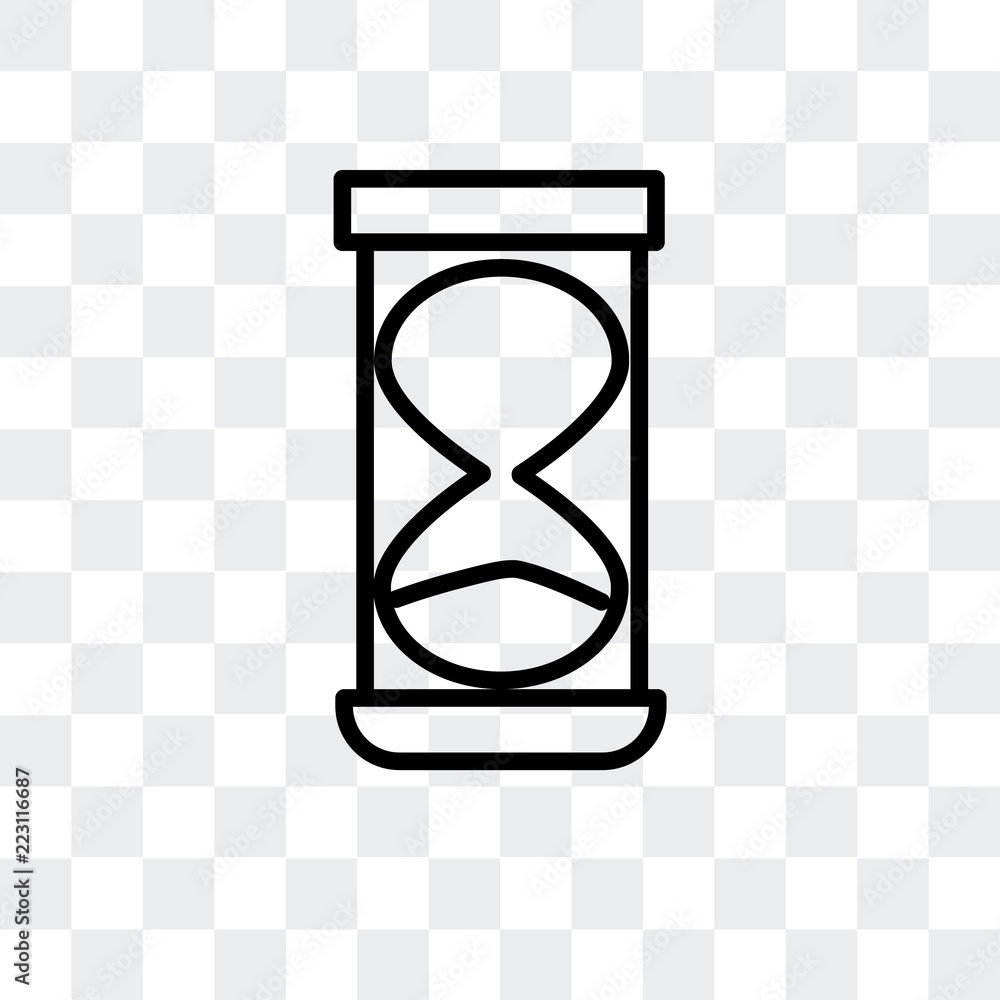 Aufkleber sand clock icon isolated on transparent background. modern and editable sand clock icon. simple icon