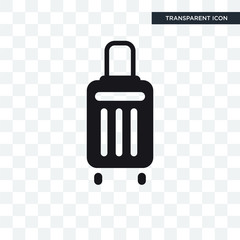 Trolley bag vector icon isolated on transparent background, Trolley bag logo design