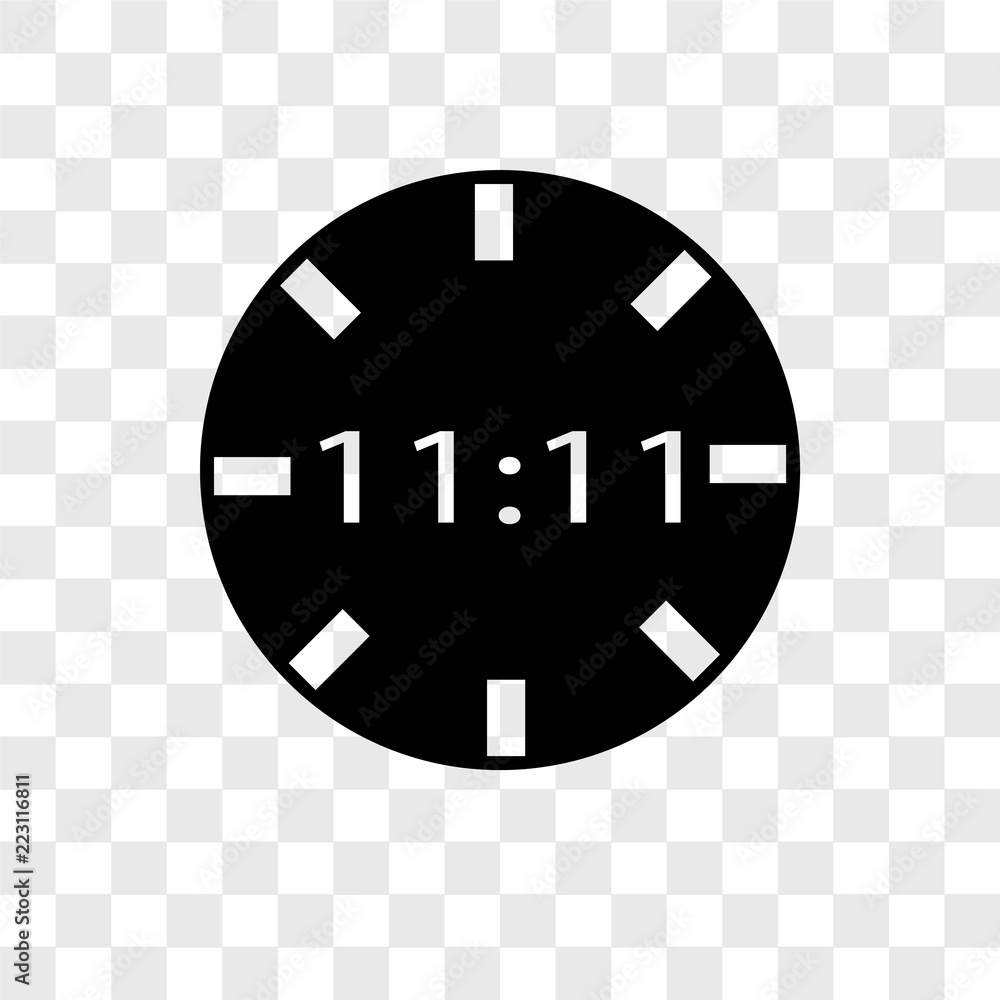 Poster digital clock icons isolated on transparent background. modern and editable digital clock icon. simp
