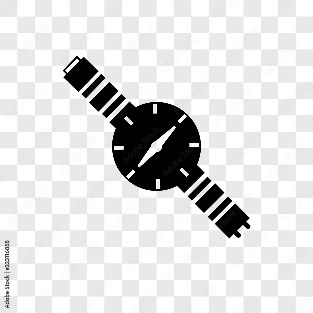 Poster watch icons isolated on transparent background. modern and editable watch icon. simple icon vector i
