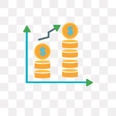 margin icon on transparent background. Modern icons vector illustration. Trendy margin icons