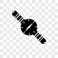 watch icons isolated on transparent background. Modern and editable watch icon. Simple icon vector illustration.