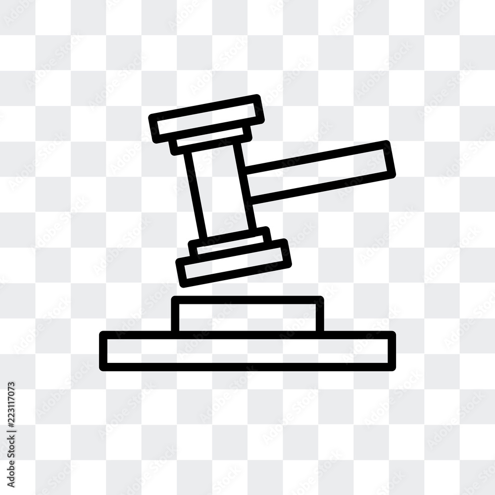 Aufkleber hammer icon isolated on transparent background. modern and editable hammer icon. simple icons vector