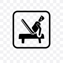 acrobat icon isolated on transparent background. Simple and editable acrobat icons. Modern icon vector illustration.