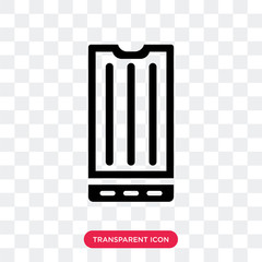 Smartphone Big Screen vector icon isolated on transparent background, Smartphone Big Screen logo design