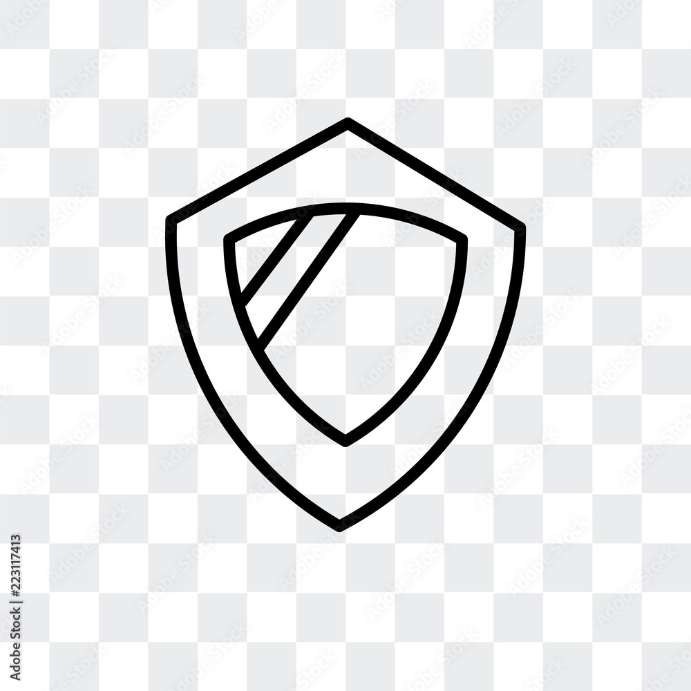 Poster shield icon isolated on transparent background. modern and editable shield icon. simple icons vector
