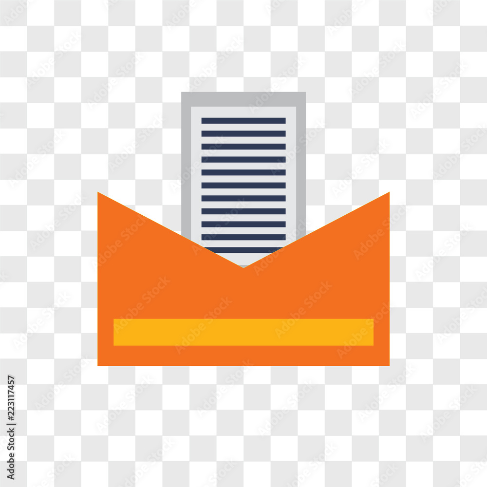 Poster mail icons isolated on transparent background. modern and editable mail icon. simple icon vector ill