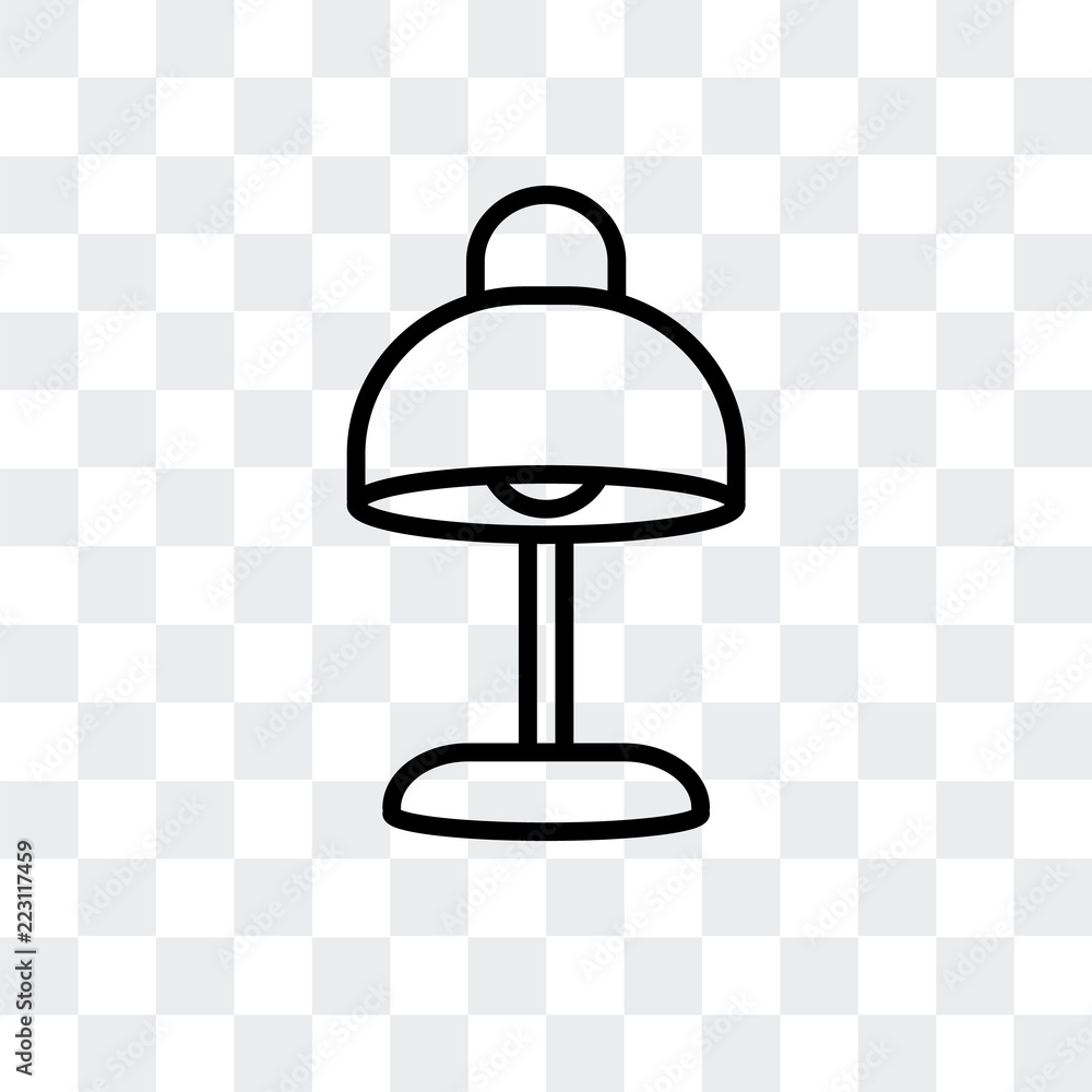 Poster lamp icon isolated on transparent background. modern and editable lamp icon. simple icons vector ill