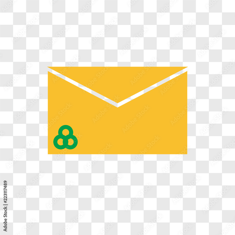 Poster envelope icons isolated on transparent background. modern and editable envelope icon. simple icon ve